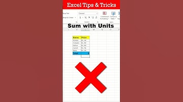 Add Units/Texts in EXCEL✅ Sum values with units🔥 #excel #exceltricks #excelshortcuts