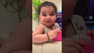 My lianna says #hi for the first time.. #babygirl #debinabonnerjee #debinadecodes #liannachoudhary 