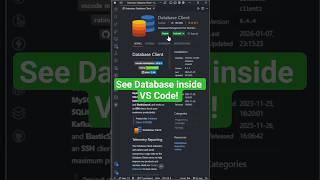View MySQL database directly in VS Code #frontenddevelopment#coding #database #developer