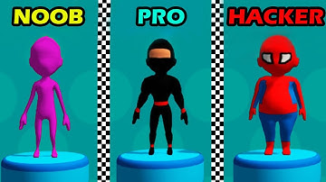 NOOB vs PRO vs HACKER - Fun Race 3D