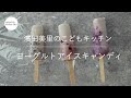 ノンシュガーのヨーグルトアイスキャンディ／濱田美里のこどもキッチン　Non-Sugar Yogurt Popsicles