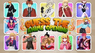 ANIME OPENING QUIZ | (EASY. MEDIUM. HARD. REPEAT!) -⚡16 ANIME OPENINGS⚡