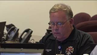 First responders staff incident command post after tornado strikes