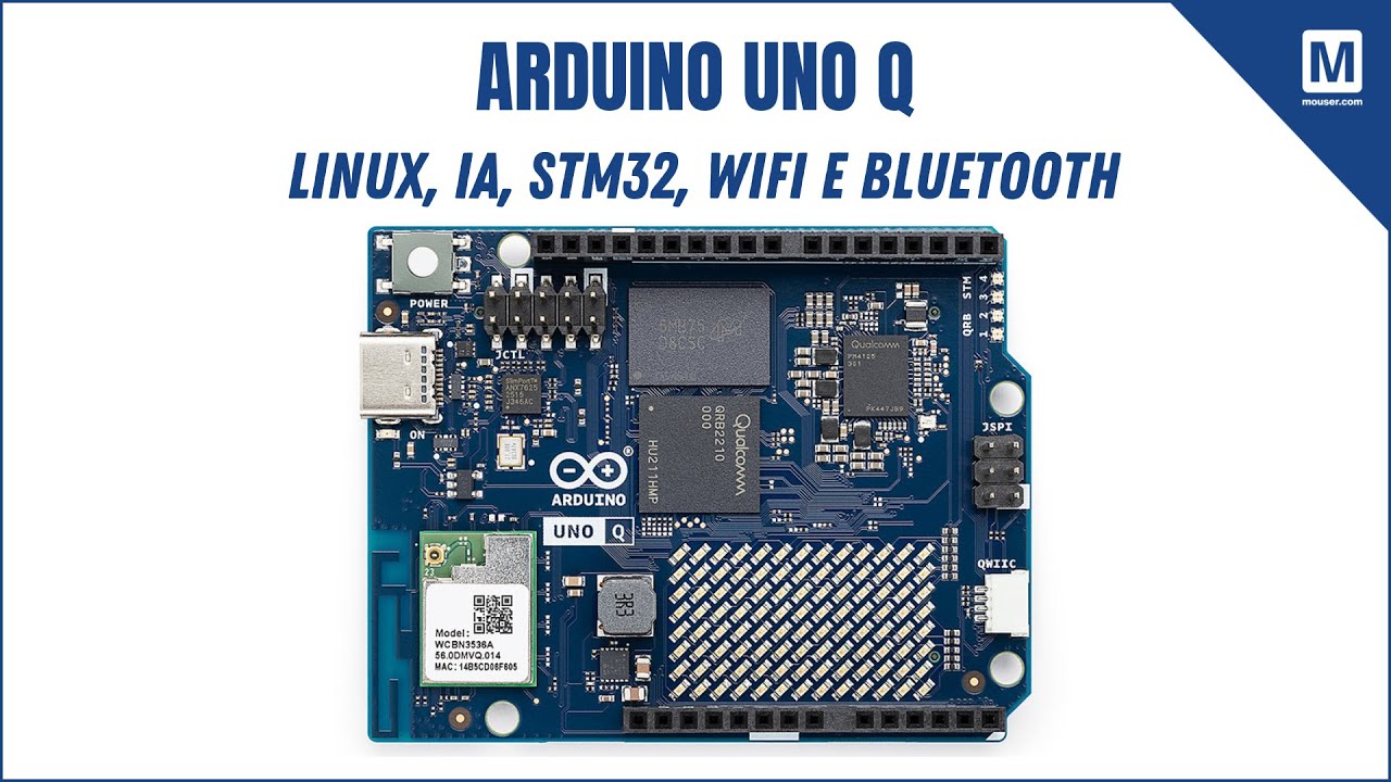 Arduino UNO Q: A primeira placa após a aquisição pela Qualcomm | Linux + IA + Tempo Real