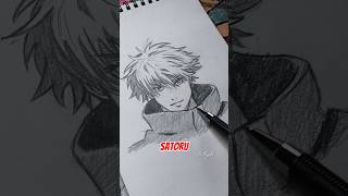 How to Draw Gojo Satoru from a Circle #shorts #drawing #art