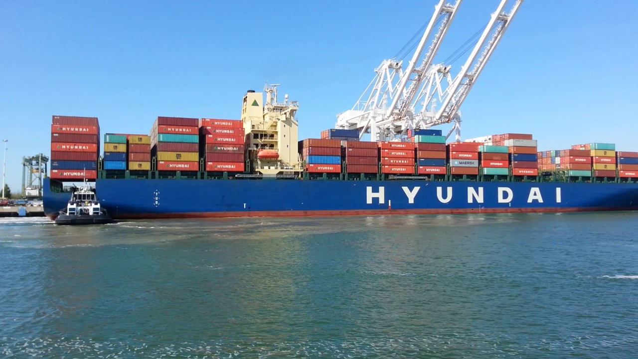 Ferry Ride View. Container Ship x 3 Eastbound. Port of Oakland. July 8 ...