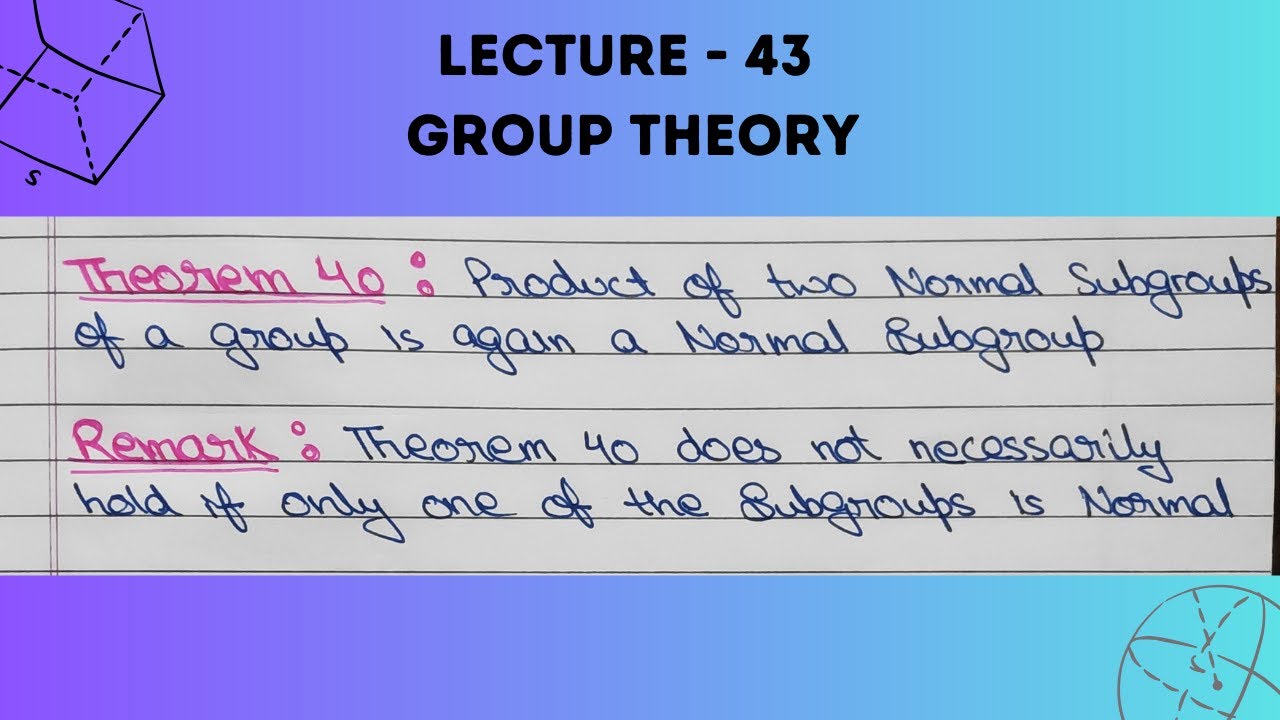 product of two normal subgroups of a group is again a normal subgroup 