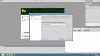 Creation of a website and a new HTML document in Dreamweaver CS6 part 1