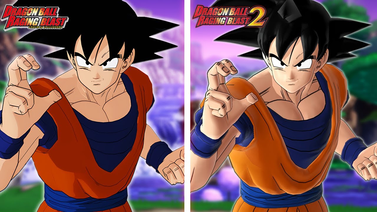 Dragon Ball: Raging Blast 1 vs Dragon Ball: Raging Blast 2 - Graphics Comparison - side by side