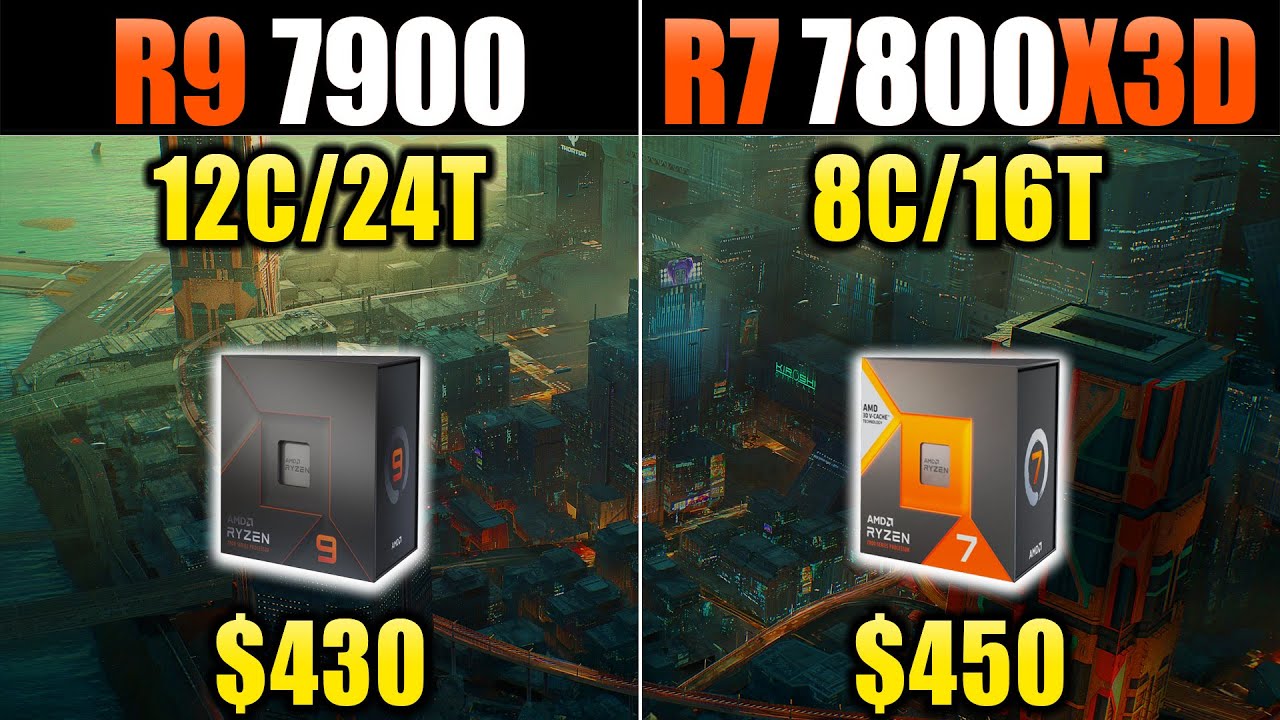 R9 7900 vs R7 7800X3D - How Much Performance Difference? 