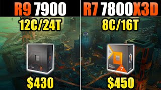 R9 7900 vs R7 7800X3D - How Much Performance Difference?