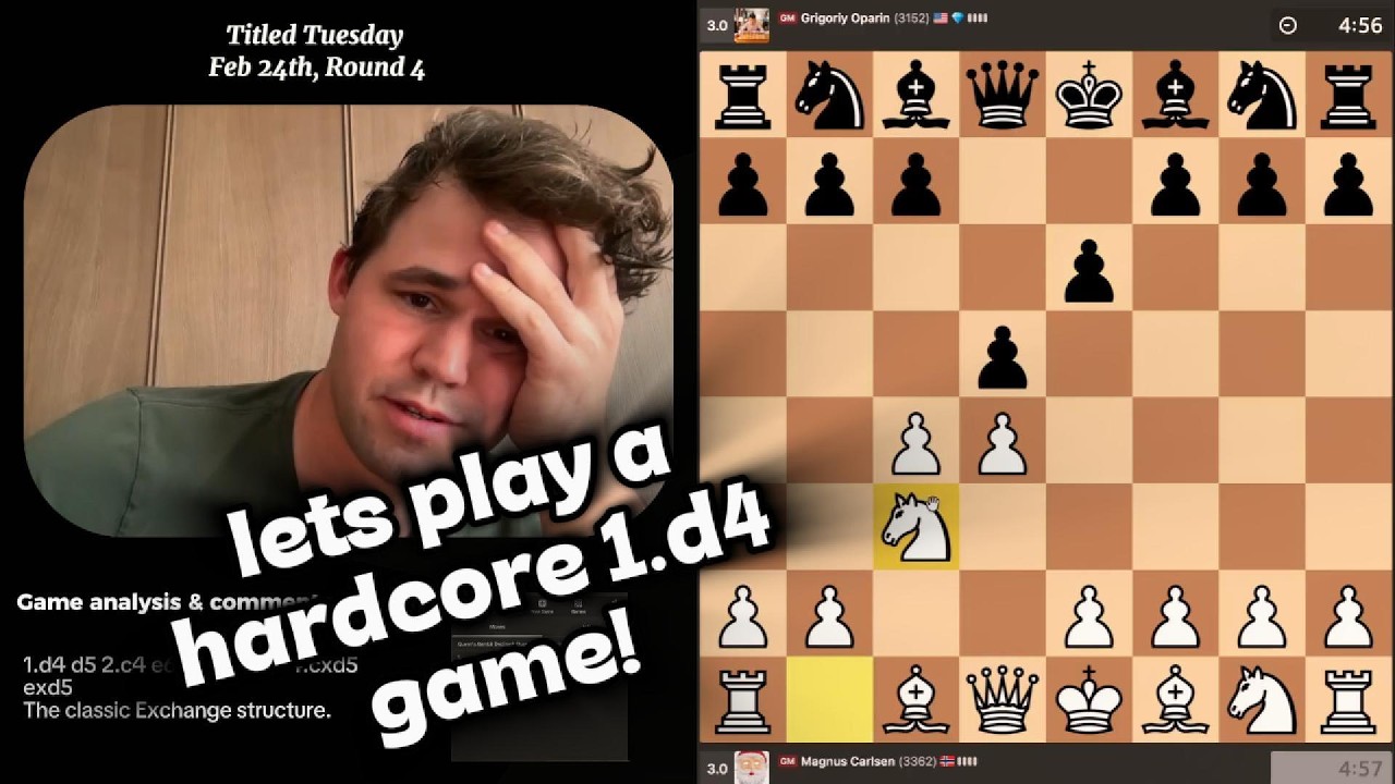 Magnus Carlsen Effortlessly Navigates the QGD (Exchange Variation) | Titled Tuesday
