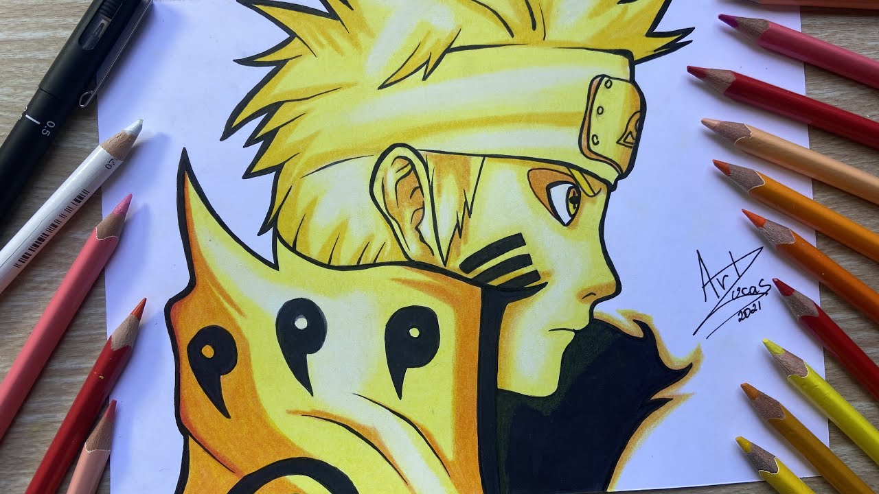 Como Desenhar Naruto Kyuubi Mode (Naruto Shippuden) Desenha fácil 