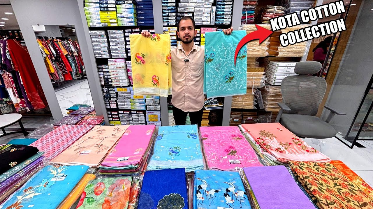 சூரத்தில் இருந்து நேரடி கோட்டா காட்டன் புடவைகள் | குறைந்த விலை✅😍