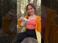 We didn't expect this from her.😂 #camping #survival #bushcraft #outdoors