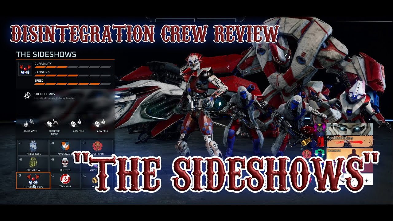 DISINTEGRATION CREW REVIEW: "THE SIDESHOWS"