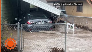 Homes collapse due to catastrophic flooding in California | AccuWeather