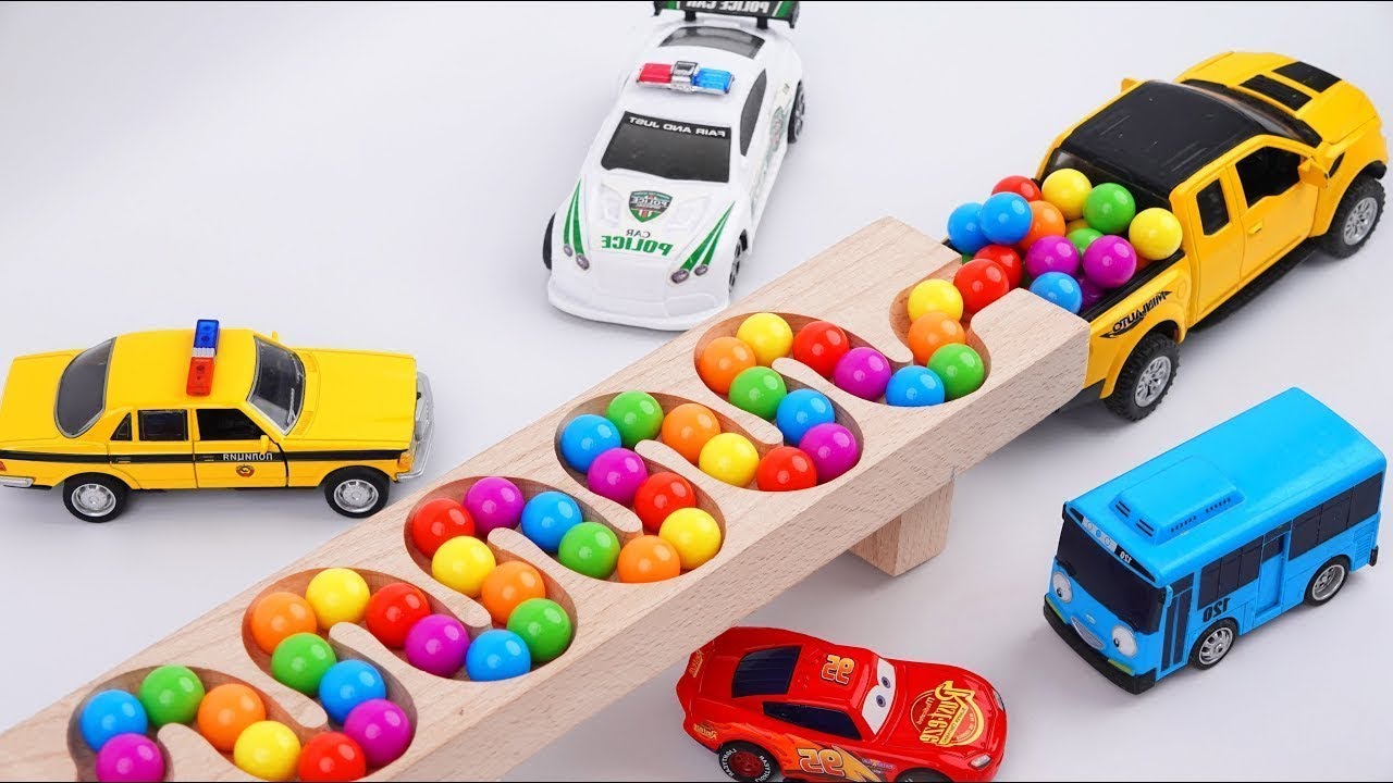 Marble Run Race ☆ HABA Slope & Retro Makita Truck, Garbage Truck Long Version