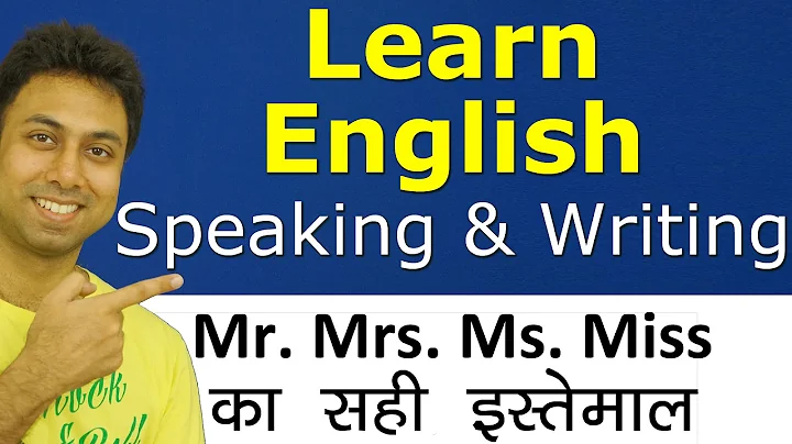 Learn English Speaking & Writing through Hindi | Correct Use of Titles Mr Mrs Ms Miss With Examples