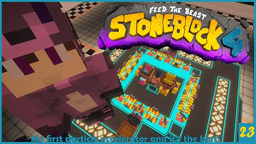 Stoneblock 4 -Minecraft Modpack- This super cool and easy particle accelerator is my first! -23-
