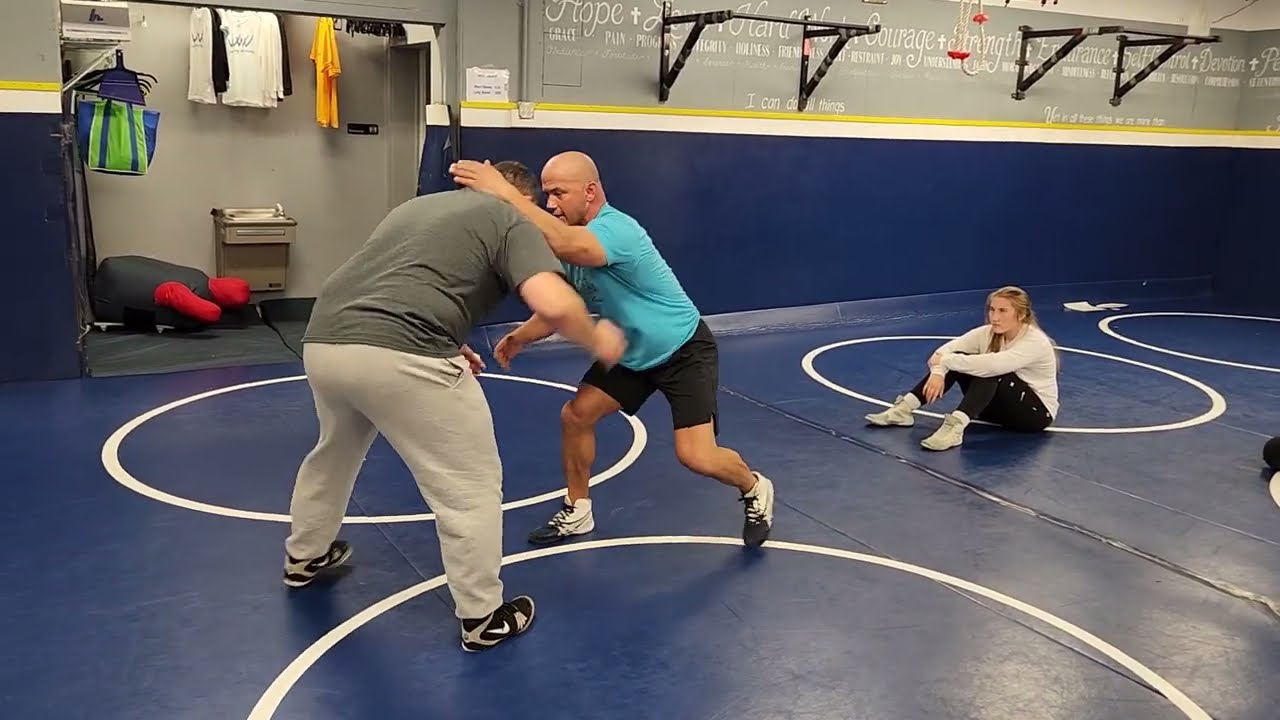 hand fighting set ups cross high Crotch pull single leg