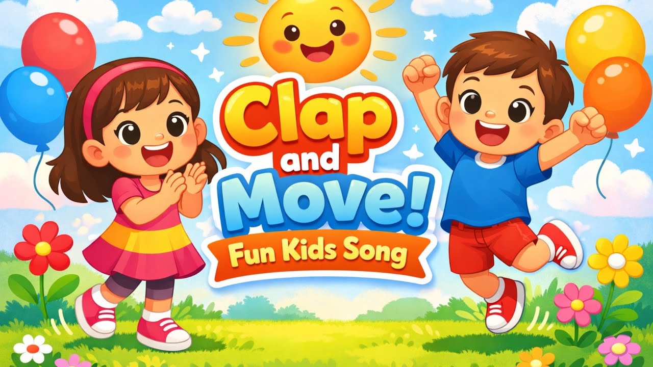 Clap and Move! Fun Kids Song for Toddlers & Preschoolers. 