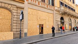 Rome’s Luxury Shops Boarded Up | A Sunday Walk Along Via Condotti | 25 October 2026