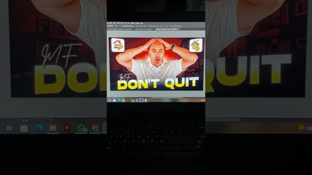 How to make Glowing Youtube Thumbnail Design in Photoshop / Glowing Thumbnails