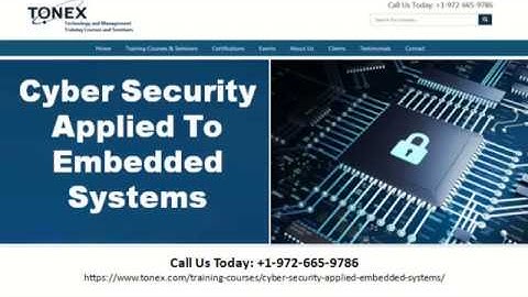 Cyber Security Applied to Embedded Systems