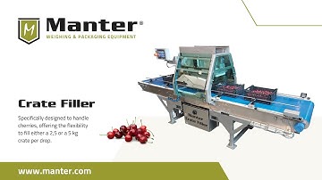 Manter M12i V multihead weigher and a Crate Filler for cherries