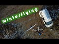 Winterflying (model airplanes filmed with a drone)