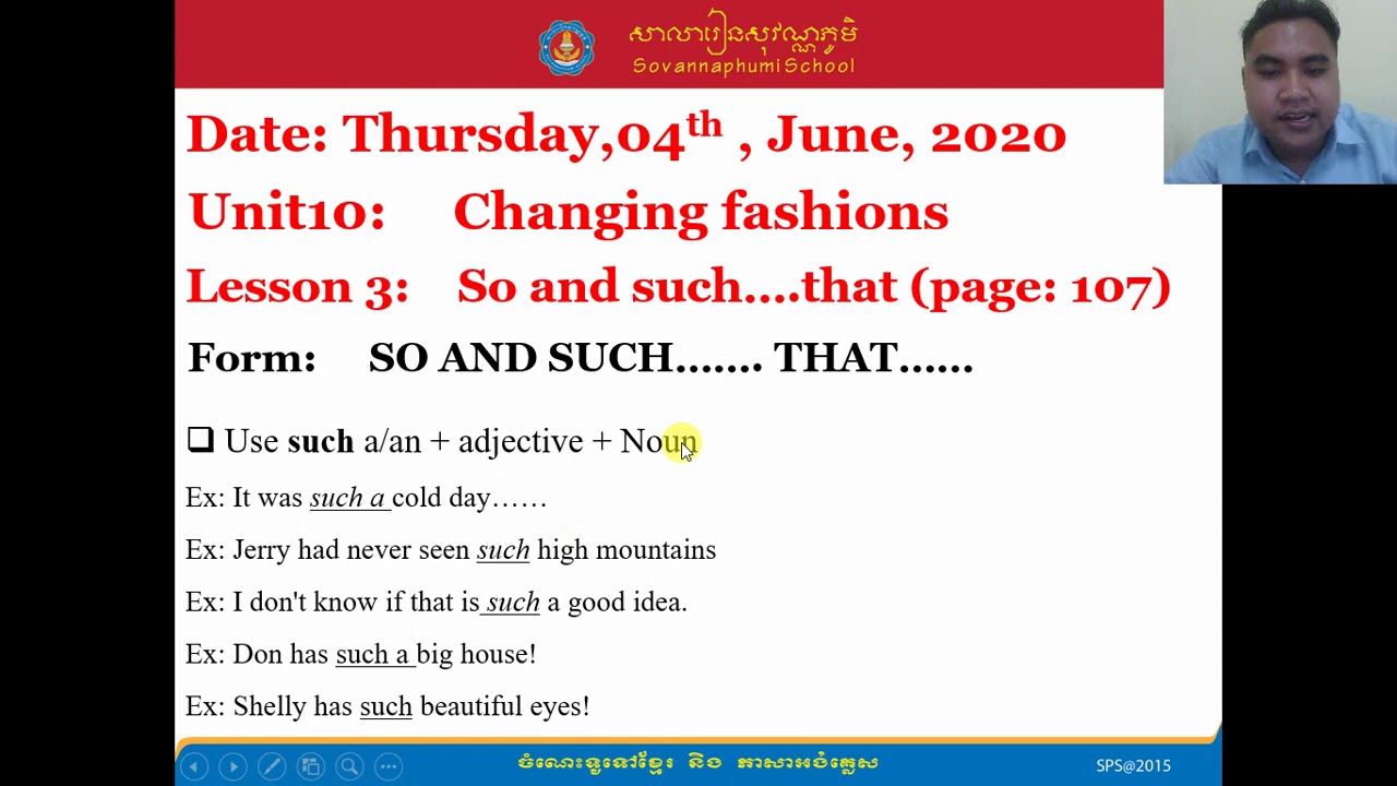 How to use SO,Such,,,that, unit 10, lesson 3 - YouTube