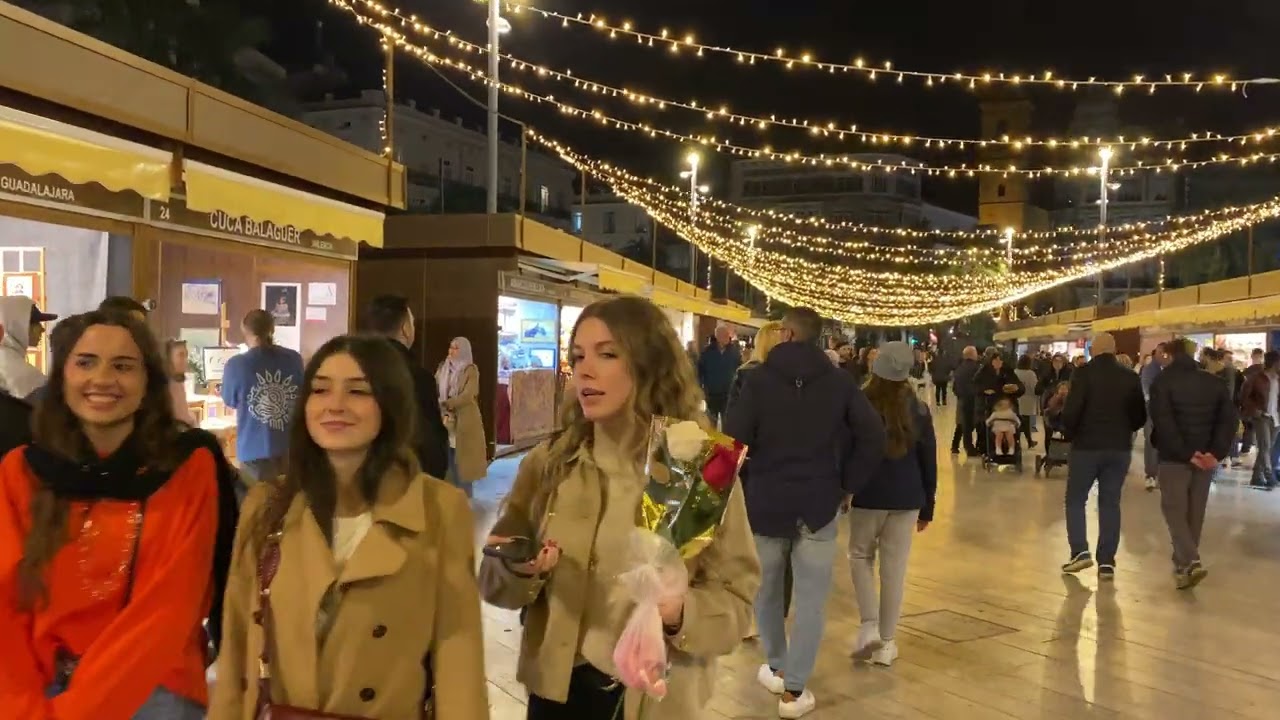 Spain. Valencia walking tour. Christmas 