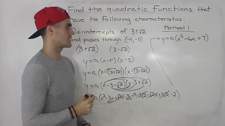 MCR3U - Creating Quadratic Functions given Zeros - Grade 11 Functions