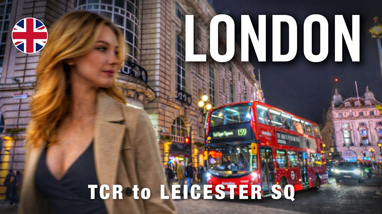 London Walking Tour 4K – Tottenham Court Road to Leicester Square