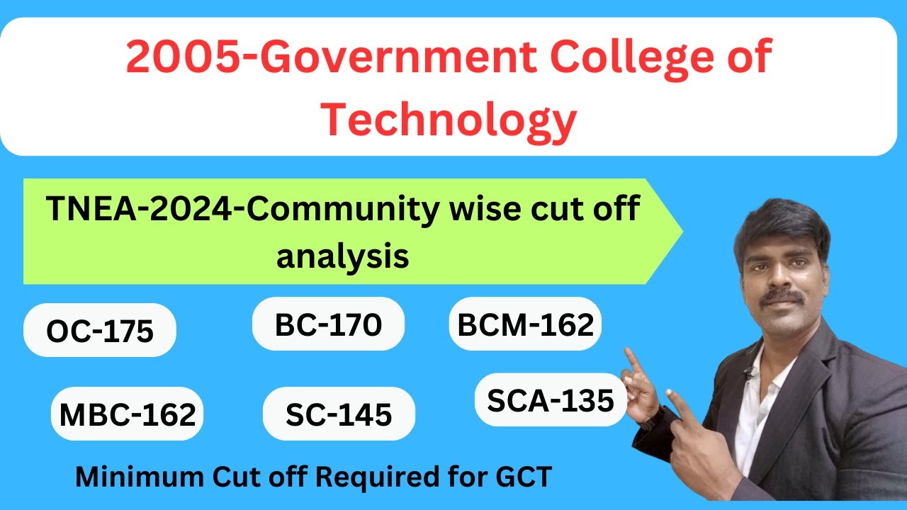 TNEA 2024: GCT-Government College of Technology community wisw cut off ...