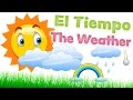 EL TIEMPO en inglés y español - Vocabulario clima y meteorología para niños