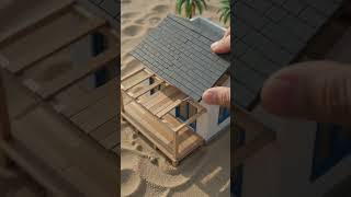 Building a Tiny Luxury Beach House! 🌴🏖️ #MiniatureConstruction #BeachHouse #ASMR #Satisfying #House