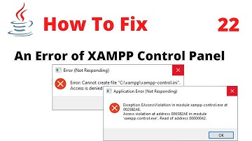 How to Fix an Error of XAMPP Control Panel: Access is denied