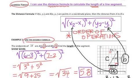 Geom Lesson 1.3 part 2 Distance Formula