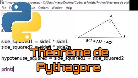 PYTHON - Théorème de Pythagore