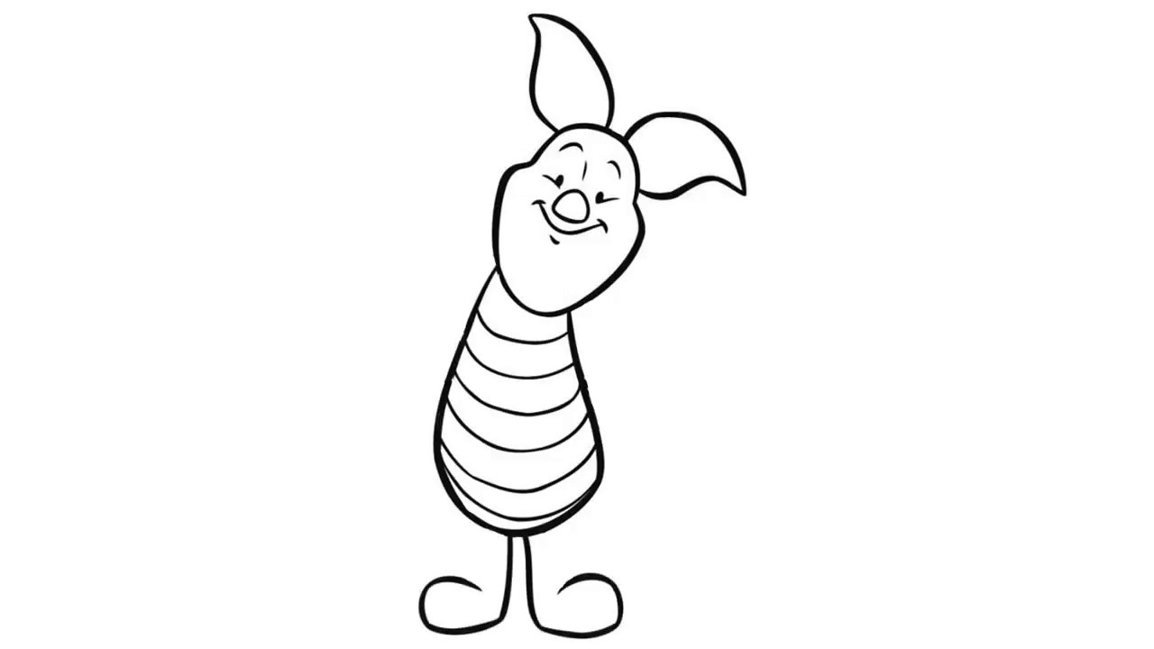 How to Draw Piglet Step by Step - by Laor Arts - YouTube