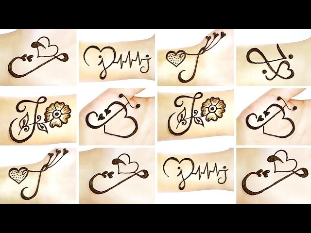 J letter mehndi tattoo J name mehndi design J naam ka Mehndi tattoo  top 5 J mehndi design  YouTube