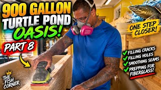 900 GALLON TURTLE POND OASIS! Filling EVERY Crack & Hole! | Part 8 🐢🔥