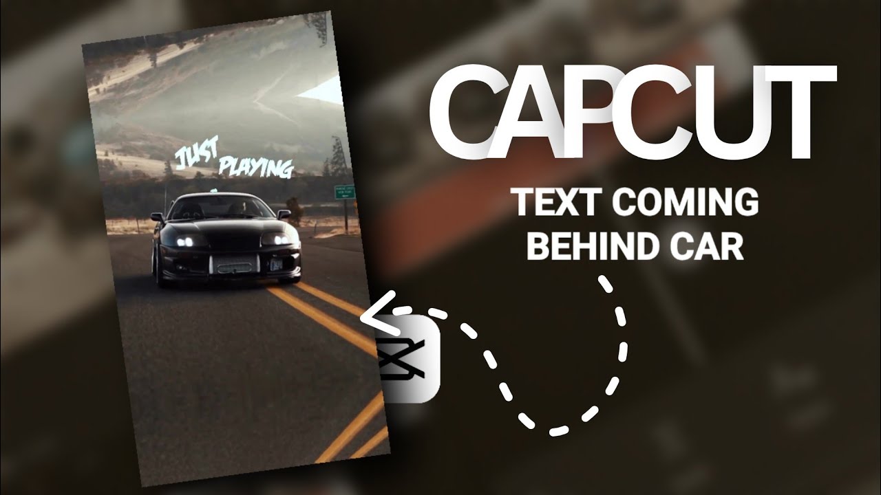 Capcut | Text Coming Behind Car Tutorial