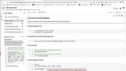 Adding Custom Code Snippets to Google Colab