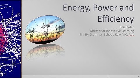 Energy, Power and Efficiency