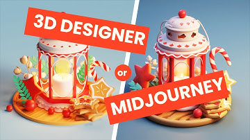3D designer or Midjourney - Christmas Decoration Blender 3D modeling