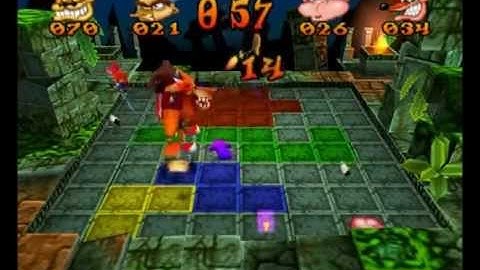 Crash Bash - Warp Room 1: Ruins - 11) Pogo Painter Lv. 3