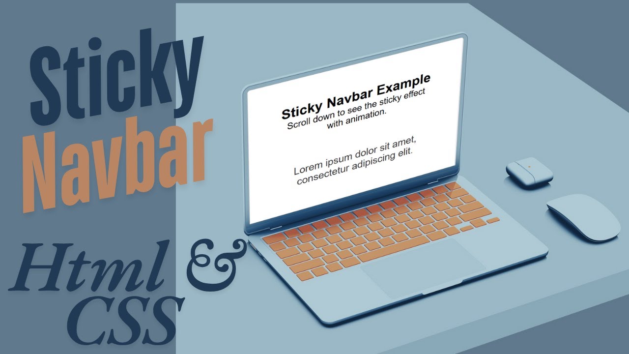 How to Create a Sticky Navbar with Scroll Animation Using HTML & CSS ...